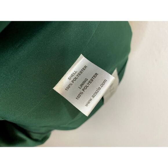 Azazie Size 4 Julianna Formal Dress Maxi A Line Pleated Waist V Neck Dark Green - Picture 11 of 14